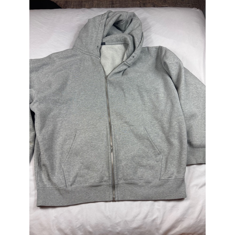 Brandy Melville Christy Oversized Zip Up Hoodie Heather Gray Sweatshirt